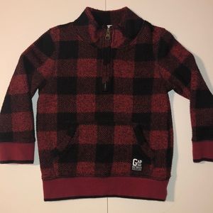 Half zip pull over toddler boy.